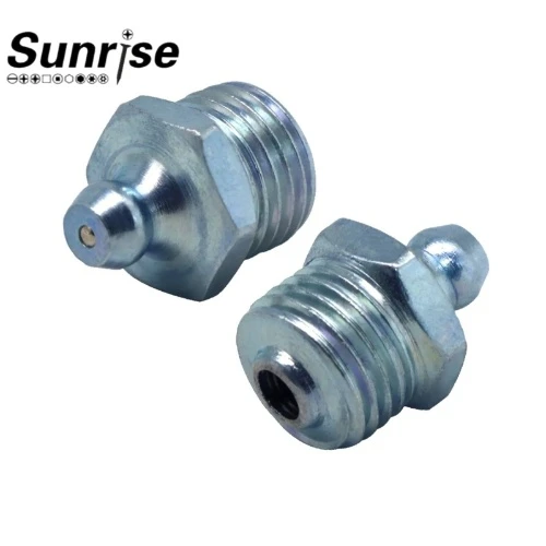SYD-923 Galvanized steel white zinc plated 14-19 bsp straight grease nipple gun fitting 2