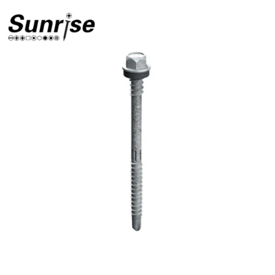 knurled 더블 스레드 육각 세탁기 헤드 자체 드릴링 나사